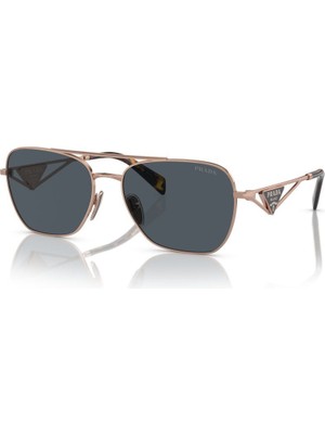 Prada PR A50S SVF09T 59 Kadın Gold Metal Oval Güneş Gözlüğü