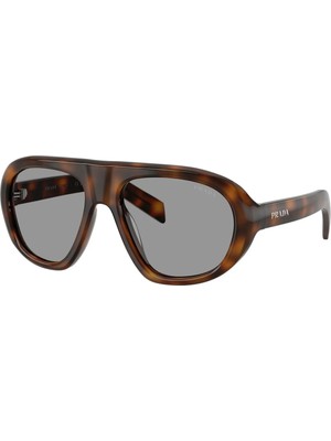 Prada C05S 20D50Q 57 Unisex Güneş Gözlüğü Kahverengi Kemik Çerçeve ile Şık Tasarım