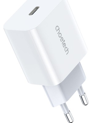 Choetech PD 20W USB-C Hızlı Güç Adaptörü - Apple iPhone Hızlı Şarj Uyumlu - PD5005 - Beyaz