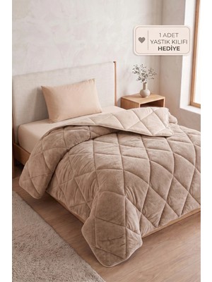 Formeya Tek Kişilik Lüx Bej Wellsoft Yorgan Çift Taraflı 155x215 cm