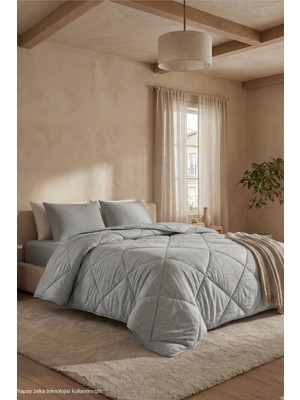 Formeya Antrasit Gri Soft Kışlık Tek Kişilik Yorgan 155*215 cm