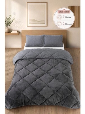 Formeya Premium Çift Taraflı Wellsoft Yorgan Seti Çift Kişilik 195X215 cm – 2 Adet Yastık Kılıflı