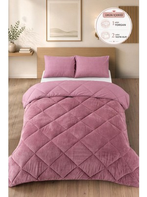 Formeya Premium Çift Taraflı Wellsoft Yorgan Seti Çift Kişilik 195X215 cm – 2 Adet Yastık Kılıflı