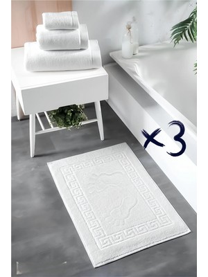 Formeya 3'lü Ayak İzli Bukle Ayak Havlusu Seti 250 gram - Paspas Banyo Seti (3 adet)