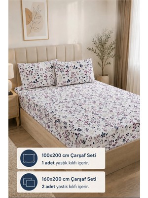 Formeya Desenli Lastikli Çarşaf Takımı | Fitted Çarşaf ve Yastık Kılıflı Seti Tek-Çift Kişilik