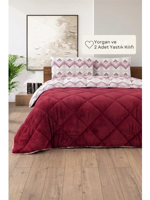 Formeya Battal Boy Lüx Wellsoft Yorgan Çift Taraflı Yastık Kılıflı 215x235 cm Yorgan + Yastık Kılıfı Set