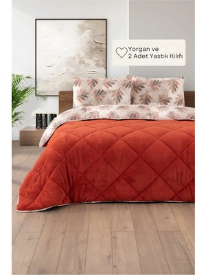 Formeya Battal Boy Lüx Wellsoft Yorgan Çift Taraflı Yastık Kılıflı 215x235 cm Yorgan + Yastık Kılıfı Set