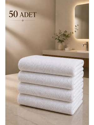 Formeya 50 Adet Otel Havlusu Beyaz 50x85 cm 200 gram Bukle - Armür El Yüz Havlusu