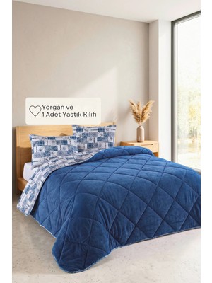 Formeya Tek Kişilik Lüx Wellsoft Yorgan Çift Taraflı Yastık Kılıflı 155x215 cm Yorgan