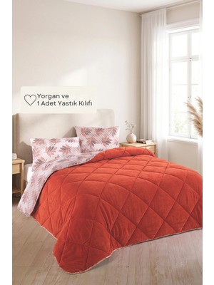 Formeya Tek Kişilik Yorgan 155x215 cm Lüx Wellsoft Malzeme ile Desenli Çift Taraflı Kullanım