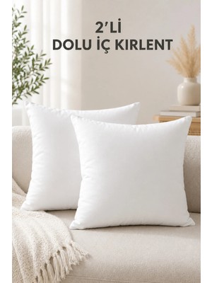 Formeya 2'li Iç Kırlent Silikon Elyaf Dolgulu Koltuk Kırlenti Iç Yastık Dolgusu Kırlent Içi 30X50 cm