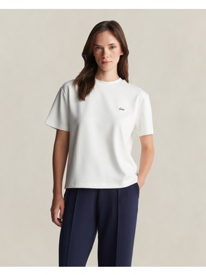 Gant Kadın Krem Bisiklet Yaka T-Shirt 42326313T.113