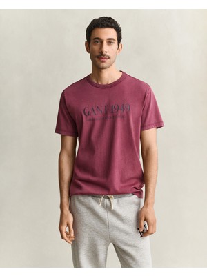 Gant Erkek Pembe Regular Fit %100 Pamuk T-Shirt 2003466.676