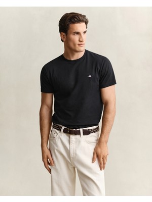 Gant Erkek Siyah Slim Fit T-Shirt 2003185.5