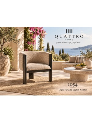 Quattro Home Lunera 1054 Modern Ahşap Detaylı Berjer
