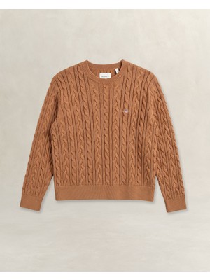 Gant Kadın Kahverengi Regular Fit %100 Pamuk Kazak 48925325T.273