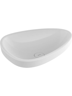 Bocchı - Etna Yarım Tezgah Lavabo Beyaz Parlak - Outlet - 1112-001-0125-