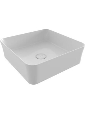 Bocchı - Slim Line Kare Çanak Lavabo 38 x 38 cm Parlak Beyaz - Outlet - 1477-001-0125-