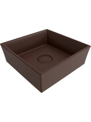 Bocchı - Vessel Kare Lavabo 38 x 38 cm Mat Kahve - Outlet - 1173-025-0125-