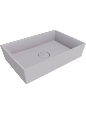 Bocchı - Vessel Dikdörtgen Lavabo 56 x 38 cm Mat Gri - Outlet - 1172-006-0125-