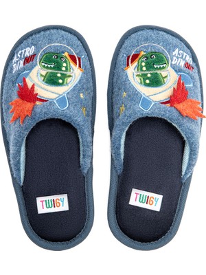 Twigy Astronot Çocuk Ev Terliği Mavi 30/35