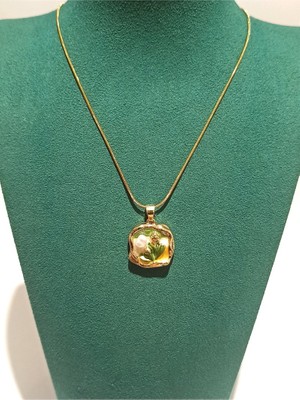 Monalisa Home Gold Renk Lüks Figürlü Gösterişli  Kolye