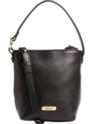 Barbour Cedar Mini Deri Bucket Çanta BK11 Black