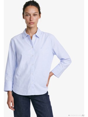 Nautica Kadın Mavi Regular Fit Gömlek 67W100T.4SL