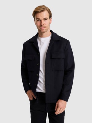 Cacharel Lacivert Yün Kaşmir Karışımlı Ceket Regular Fit 50332270 VR033