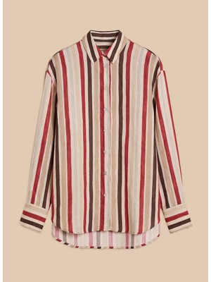 Brooks Brothers Çok Renkli Kadın Çizgili Gömlek BBSS26FSH002