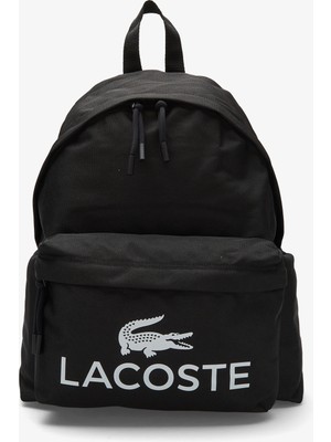 Lacoste Erkek Baskılı Siyah Sırt Çantası
