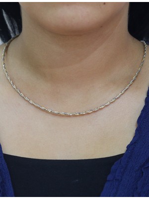 Midyat Nurtaş Gümüş Italyan Model  Gold ve Gümüş Renk Choker Gerdanlık 201025909