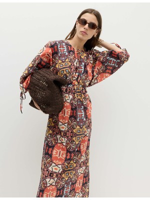 Marks & Spencer Desenli Midi Elbise
