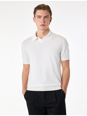 Koton Regular Fit Kısa Kollu Viskon Polo Yaka Triko Tişört