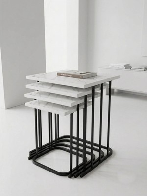 Sofex 4'lü Rüya Içiçe Geçmeli ( Siyah Carrara )