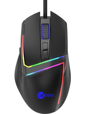 Lenovo Lecoo MS106 Usb+Kablolu 3200DPI+7 Tuşlu Rgb Aydınlatmalı Gaming Mouse