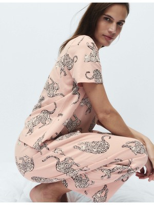 Marks & Spencer Saf Pamuklu Kapri Pijama Takımı