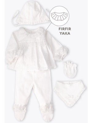 Bebetto Dokuma Zıbın Set 5li (Pretty Gırl) Ekru
