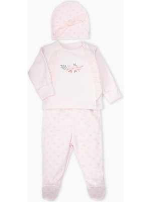Bebetto Interlok Zıbın Set 3lü (Cute Gırl) Pembe