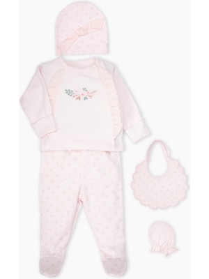 Bebetto Interlok Zıbın Set 5li (Cute Gırl) Pembe