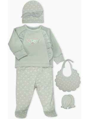 Bebetto Interlok Zıbın Set 5li (Cute Gırl) Mint