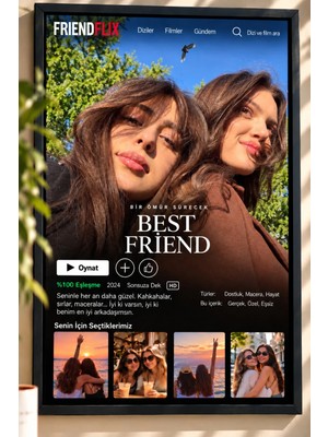 Kişiye Özel Arkadaşlara Özel Hediyelik Best Friend Tablo