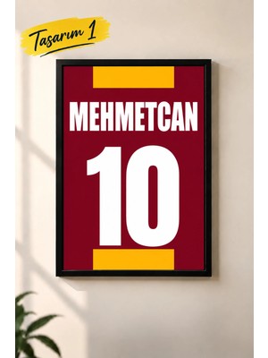 Kişiye Özel Taraftar Tablo , Çerçeveli Cam , Kişiselleştirilebilir Taraftar Tablo Isminize Özel