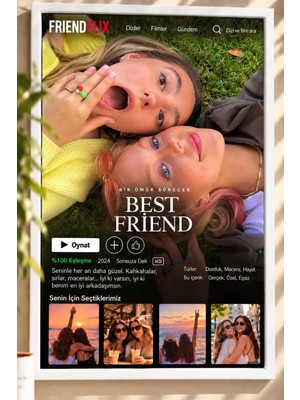 Kişiye Özel Arkadaşlara Özel Hediyelik Best Friend Tablo