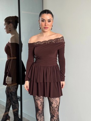 Roupas Collection Dantel Yaka Romantik Elbise