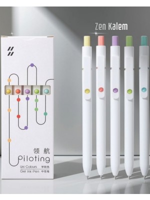 Zennyth Mavi Mürekkepli Piloting Jel Kalem 5'li -Zen