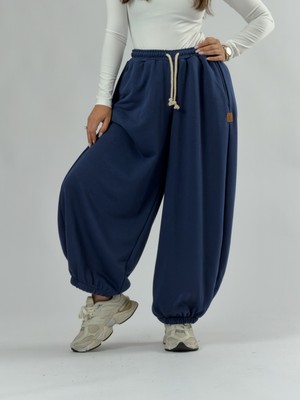 Cocopelli Lacivert Oversize Kadın Baggy Pantolon COC3429