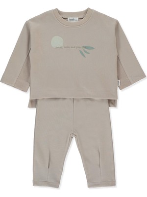 Bebetto Üç Ip Sweat 2li Takım (Feel) Bej