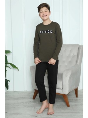 Beruflic Erkek Çocuk Penye Pijama Takım Haki