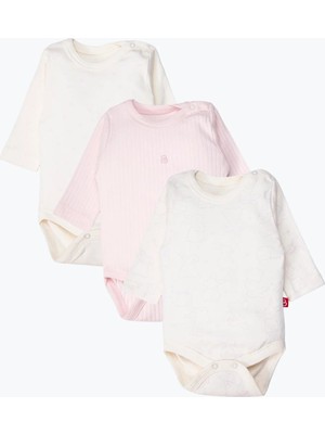 Bebetto Uzun Kollu Body 3lü (Cute Bunny) Pembe